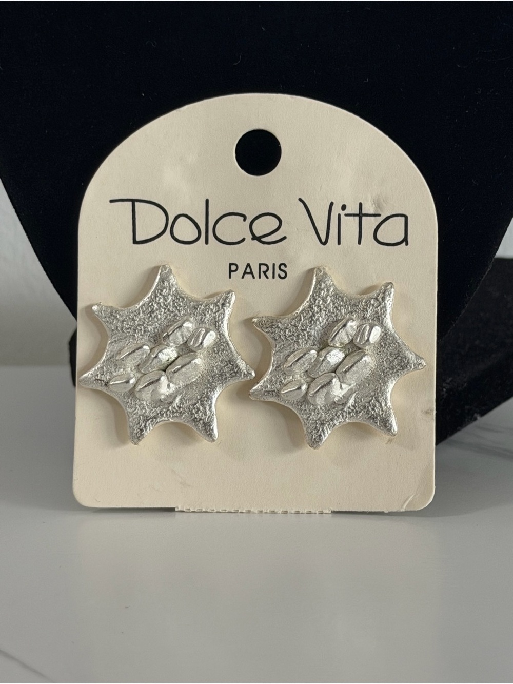 Vintage Silver Starburst Earrings